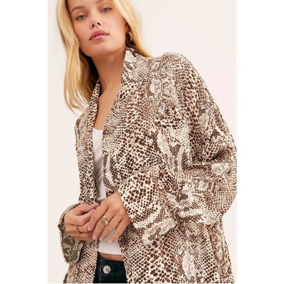 Free people wild nights duster snake skin - Picture 2 of 9
